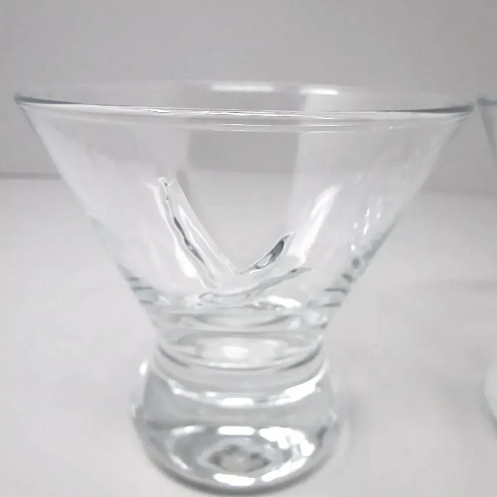 GREY GOOSE Vodka Limited Edition Clear Logo Lowball Glasses 8 oz Set of 2